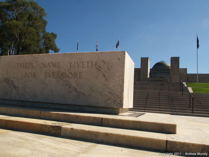Image of the Australia War Memorial, remembrance stone 3