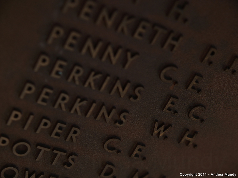 Image of the Australia War Memorial, Roll of Honour, 17th Battalion EC Perkins 4503 - 1