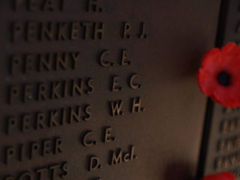 Image of the Australia War Memorial, Roll of Honour, 17th Battalion EC Perkins 4503 - 2