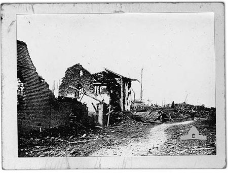 Image of The ruined village of Flers, on the Somme, in the vicinity of which the Australian troops spent the winter of 1916 and 1917.
