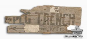 Image of Trench Sign from the Australian War Memorial - RELAWM00558