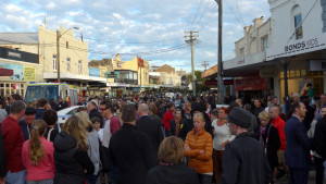 Image of the crowd, Balmain, Anzac Day 2015 - ecperkins.com.au