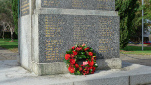 Image of the wreath at Pioneers Memorial Park Leichhardt, Anzac Day 2015 - ecperkins.com.au